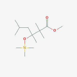 molecular formula C14H30O3Si B14367445 Methyl 2,2,3,5-tetramethyl-3-[(trimethylsilyl)oxy]hexanoate CAS No. 92233-99-3