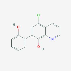 molecular formula C15H10ClNO2 B1436749 5-氯-7-(2-羟苯基)喹啉-8-醇 CAS No. 648896-38-2