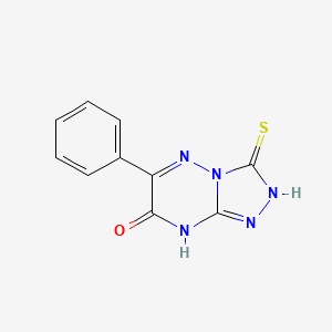 B1436751 3-mercapto-6-phenyl[1,2,4]triazolo[4,3-b][1,2,4]triazin-7(8H)-one CAS No. 888-26-6