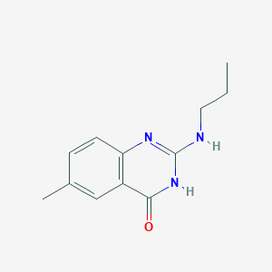 molecular formula C12H15N3O B1436756 6-甲基-2-丙氨基-3H-4-喹唑啉酮 CAS No. 1015479-08-9