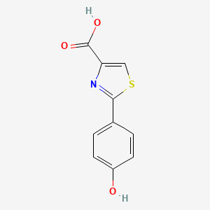 molecular formula C10H7NO3S B1436761 2-(4-Hydroxyphenyl)-1,3-thiazole-4-carboxylic acid CAS No. 36705-82-5