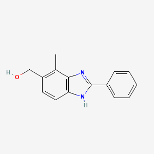 molecular formula C15H14N2O B14367634 (4-Methyl-2-phenyl-1H-benzimidazol-5-yl)methanol CAS No. 93675-48-0