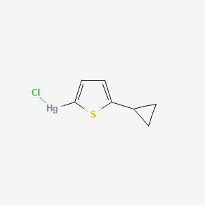 molecular formula C7H7ClHgS B14367661 Chloro(5-cyclopropylthiophen-2-yl)mercury CAS No. 90185-41-4