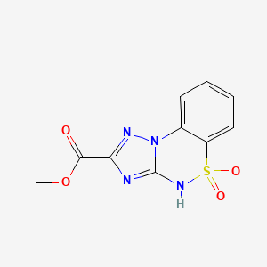 molecular formula C10H8N4O4S B1436767 Methyl 8,8-dioxo-8$l^{6}-thia-2,3,5,7-tetraazatricyclo[7.4.0.0^{2,6}]trideca-1(9),3,5,10,12-pentaene-4-carboxylate CAS No. 1311315-62-4