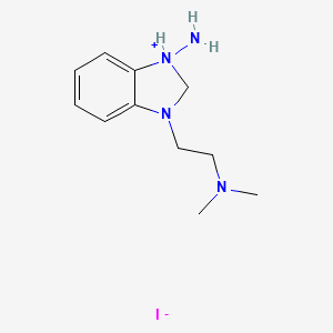 1-Amino-3-[2-(dimethylamino)ethyl]-2,3-dihydro-1H-benzimidazol-1-ium iodide