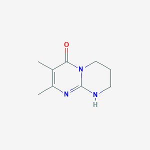 molecular formula C9H13N3O B1436771 2,3-dimethyl-6,7,8,9-tetrahydro-4H-pyrimido[1,2-a]pyrimidin-4-one CAS No. 1566537-95-8