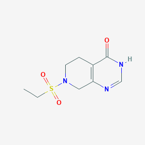 molecular formula C9H13N3O3S B1436772 7-(ethanesulfonyl)-3H,4H,5H,6H,7H,8H-pyrido[3,4-d]pyrimidin-4-one CAS No. 1803591-27-6