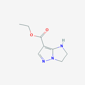 molecular formula C8H11N3O2 B1436775 2,3-二氢-1H-咪唑并[1,2-b]吡唑-7-羧酸乙酯 CAS No. 1378779-72-6