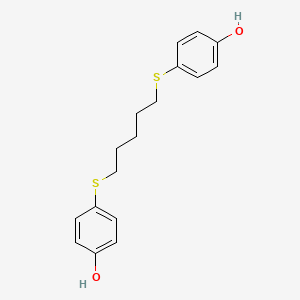 4-[5-(4-Hydroxyphenyl)sulfanylpentylsulfanyl]phenol