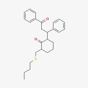 2-[(Butylsulfanyl)methyl]-6-(3-oxo-1,3-diphenylpropyl)cyclohexan-1-one