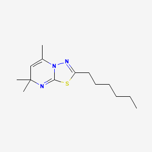 2-Hexyl-5,7,7-trimethyl-7H-[1,3,4]thiadiazolo[3,2-a]pyrimidine