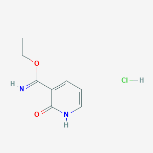 molecular formula C8H11ClN2O2 B1436781 2-氧代-1,2-二氢吡啶-3-甲酰亚胺酸乙酯盐酸盐 CAS No. 1417348-75-4