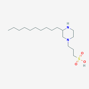 3-(3-Decylpiperazin-1-yl)propane-1-sulfonic acid