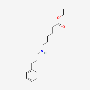 molecular formula C17H27NO2 B14367825 Ethyl 6-[(3-phenylpropyl)amino]hexanoate CAS No. 90068-77-2