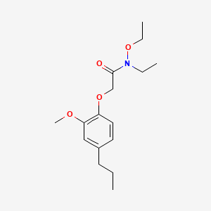 Acetohydroxamic acid, N,O-diethyl-2-(2-methoxy-4-propylphenoxy)-