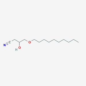 molecular formula C14H27NO2 B14367856 4-(Decyloxy)-3-hydroxybutanenitrile CAS No. 91778-90-4