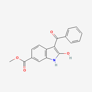 molecular formula C17H13NO4 B1436787 3-(羟基(苯基)亚甲基)-2-氧代吲哚啉-6-羧酸甲酯 CAS No. 2093243-16-2