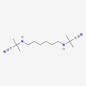 molecular formula C14H26N4 B14367877 2,2'-(Hexane-1,6-diyldiimino)bis(2-methylpropanenitrile) CAS No. 92318-97-3