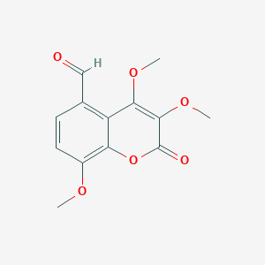 3,4,8-Trimethoxy-2-oxo-2H-1-benzopyran-5-carbaldehyde