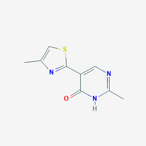 molecular formula C9H9N3OS B1436813 2-甲基-5-(4-甲基-1,3-噻唑-2-基)-3,4-二氢嘧啶-4-酮 CAS No. 1311315-77-1