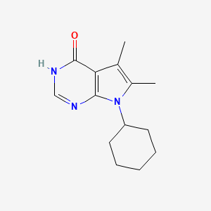 molecular formula C14H19N3O B1436818 7-环己基-5,6-二甲基-7H-吡咯并[2,3-d]嘧啶-4-醇 CAS No. 103026-47-7