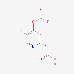 molecular formula C8H6ClF2NO3 B1436821 2-(5-Chloro-4-(difluoromethoxy)pyridin-2-yl)acetic acid CAS No. 1804408-86-3