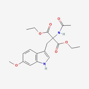 diethyl 2-acetamido-2-((6-methoxy-1H-indol-3-yl)methyl)malonate