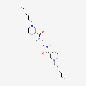 N,N'-(Ethane-1,2-diyl)bis(1-hexyl-N-methylpiperidine-3-carboxamide)