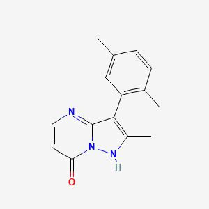 molecular formula C15H15N3O B1436841 3-(2,5-二甲基苯基)-2-甲基-7-氧代-4,7-二氢吡唑并[1,5-A]嘧啶+ CAS No. 1204297-45-9