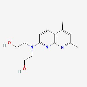 2,2'-[(5,7-Dimethyl-1,8-naphthyridin-2-yl)azanediyl]di(ethan-1-ol)