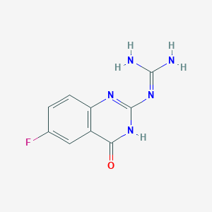 molecular formula C9H8FN5O B1436845 N-(6-氟-4-羟基喹唑啉-2-基)胍 CAS No. 1379811-49-0
