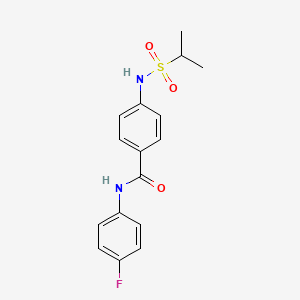 N-(4-Fluorophenyl)-4-[(propane-2-sulfonyl)amino]benzamide