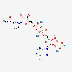 molecular formula C21H25N6Na4O18P3 B1436848 烟酰胺次黄嘌呤二核苷酸磷酸四钠盐还原态 CAS No. 42934-87-2