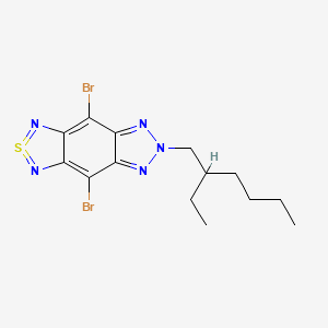 molecular formula C14H17Br2N5S B1436851 4,8-二溴-6-(2-乙基己基)-[1,2,5]噻二唑并[3,4f]苯并三唑 CAS No. 1307899-44-0