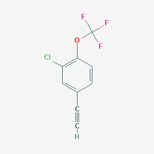 molecular formula C9H4ClF3O B1436853 2-氯-4-乙炔基-1-(三氟甲氧基)苯 CAS No. 2228746-58-3