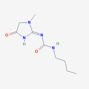 (3E)-1-butyl-3-(1-methyl-4-oxoimidazolidin-2-ylidene)urea