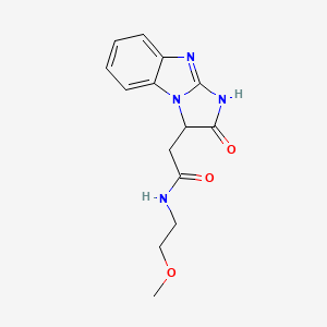 molecular formula C14H16N4O3 B1436855 N-(2-甲氧基乙基)-2-(2-氧代-2,3-二氢-1H-咪唑并[1,2-a]苯并咪唑-3-基)乙酰胺 CAS No. 1428138-97-9