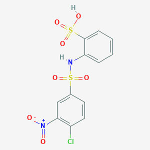 2-[(4-Chloro-3-nitrobenzene-1-sulfonyl)amino]benzene-1-sulfonic acid