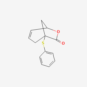 molecular formula C13H12O2S B14368732 1-(Phenylsulfanyl)-6-oxabicyclo[3.2.1]oct-3-en-7-one CAS No. 93000-72-7