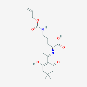molecular formula C19H28N2O6 B1436880 N-α-1-(4,4-二甲基-2,6-二氧环己-1-亚甲基)乙基-N-γ-烯丙基氧羰基-L-鸟氨酸 CAS No. 1423017-98-4