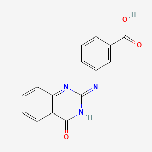 molecular formula C15H11N3O3 B1436891 3-[(4-氧代-4aH-喹唑啉-2-亚氨基)氨基]苯甲酸 CAS No. 499988-27-1