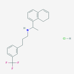 molecular formula C22H25ClF3N B1436916 N-(1-(7,8-二氢萘-1-基)乙基)-3-(3-(三氟甲基)苯基)丙-1-胺盐酸盐 CAS No. 1622173-72-1
