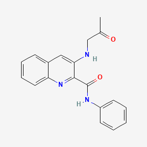 molecular formula C19H17N3O2 B14369171 3-[(2-Oxopropyl)amino]-N-phenylquinoline-2-carboxamide CAS No. 92082-44-5