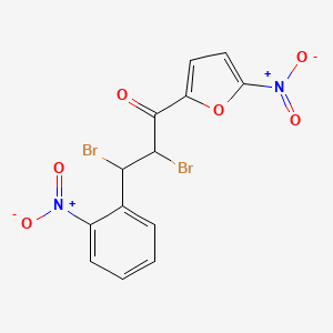 molecular formula C13H8Br2N2O6 B14369211 2,3-Dibromo-1-(5-nitrofuran-2-yl)-3-(2-nitrophenyl)propan-1-one CAS No. 90251-71-1