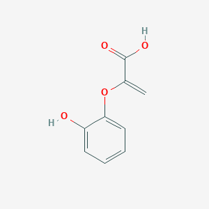 molecular formula C9H8O4 B14369219 2-(2-Hydroxyphenoxy)prop-2-enoic acid CAS No. 92405-59-9