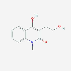 molecular formula C12H13NO3 B14369271 4-Hydroxy-3-(2-hydroxyethyl)-1-methylquinolin-2(1H)-one CAS No. 93574-03-9