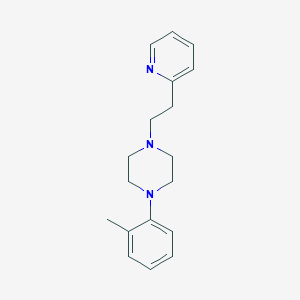 molecular formula C18H23N3 B14369283 1-(2-Methylphenyl)-4-[2-(pyridin-2-yl)ethyl]piperazine CAS No. 90125-63-6