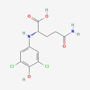 molecular formula C11H12Cl2N2O4 B14369285 N~2~-(3,5-Dichloro-4-hydroxyphenyl)-L-glutamine CAS No. 90105-29-6