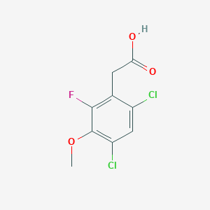 molecular formula C9H7Cl2FO3 B1436930 4,6-二氯-2-氟-3-甲氧基苯乙酸 CAS No. 2149589-78-4