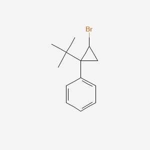 molecular formula C13H17Br B14369300 (2-Bromo-1-tert-butylcyclopropyl)benzene CAS No. 93251-39-9